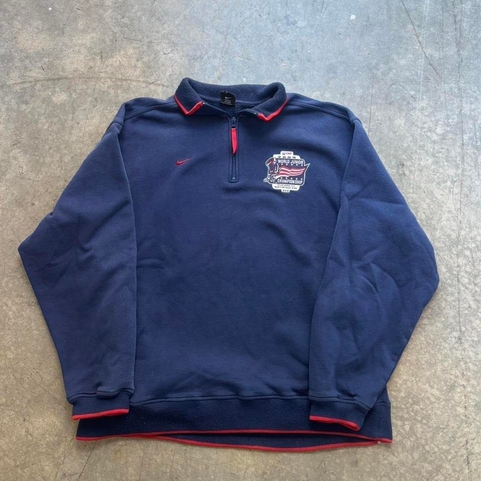 Vintage 2005 Nike Team Quarter Zip Ihl Hockey World Junior Championship
